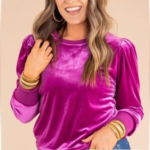 JODIFL Purple Velvet Top